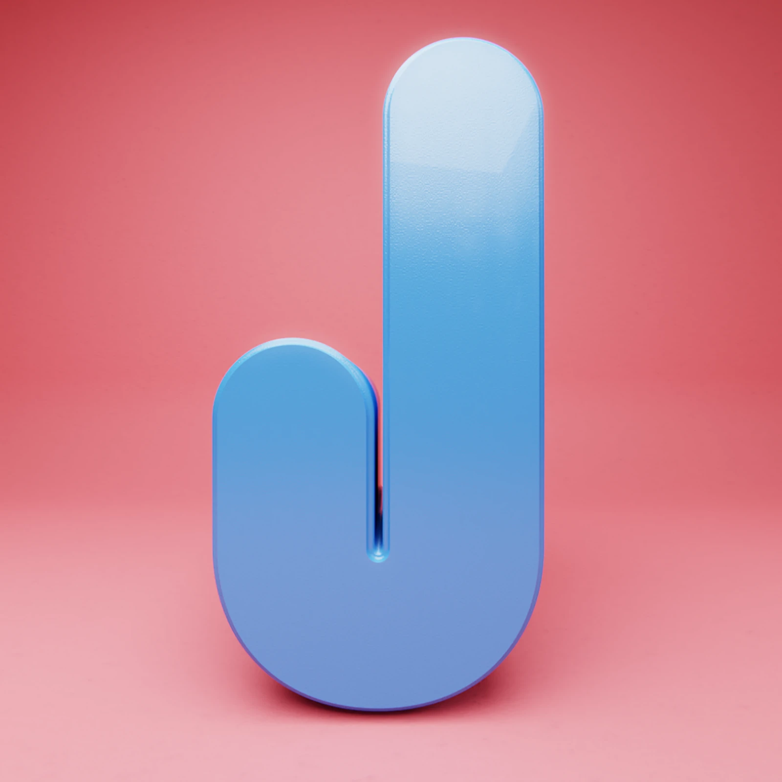 a 3D rendering of the letter R