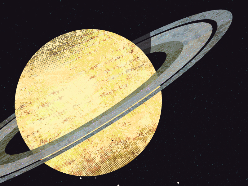 Detailed illustration of the ringed-planet Saturn